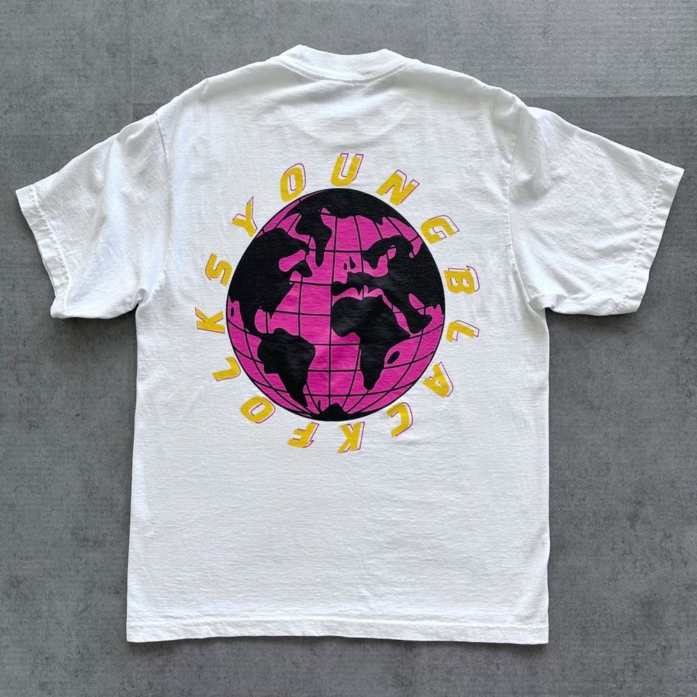 Shaka Wear T-Shirt Men M Garment Dye Young Black Folks YBF World Graphic